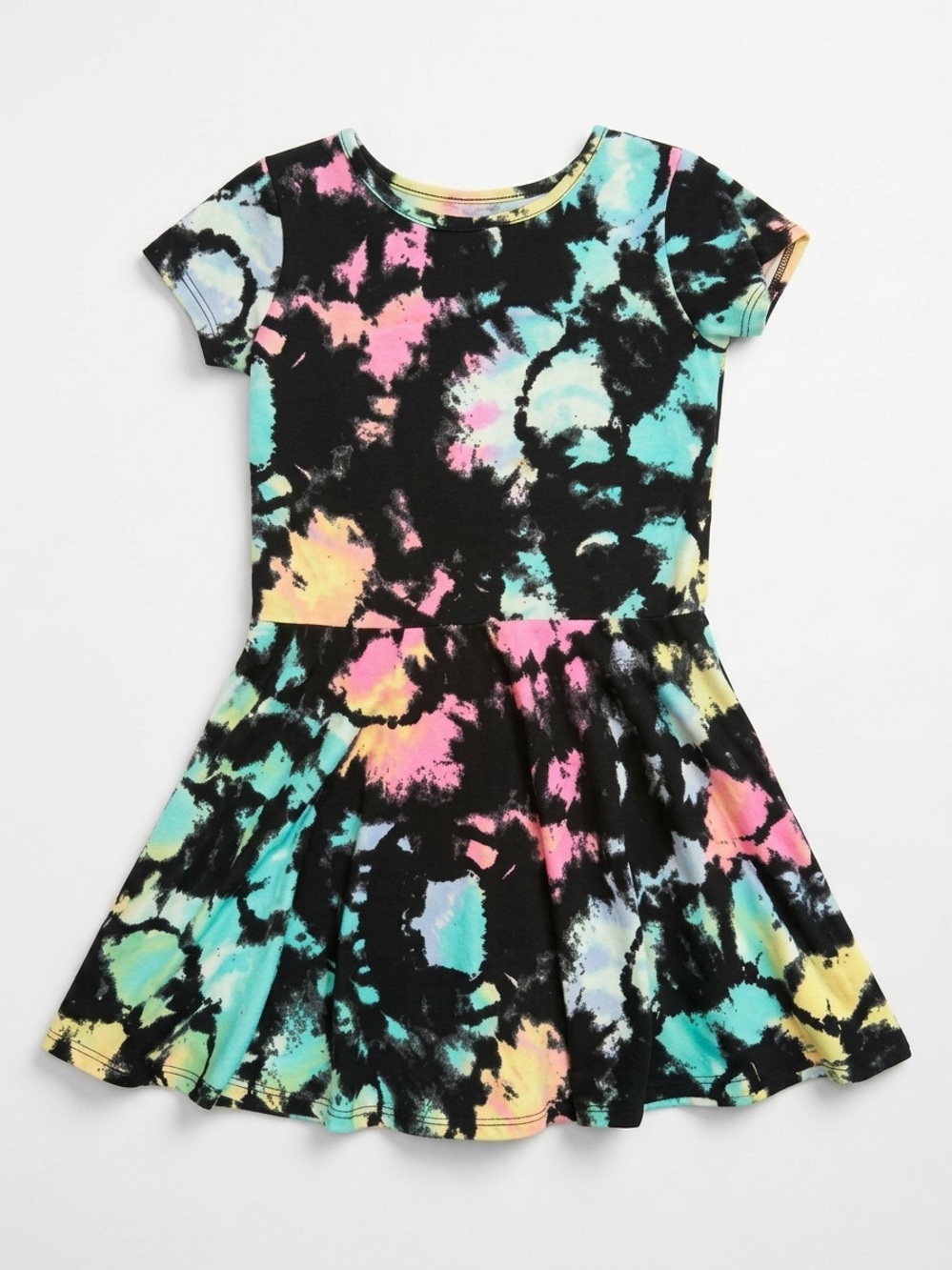 Pixie Lane Tie-Dye Short Sleeve Skater Dress Size 7